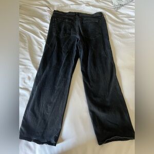 American Eagle Outfitters Black stove pipe wide leg jeans